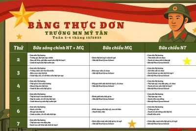 Thực đơn tháng 12-2025